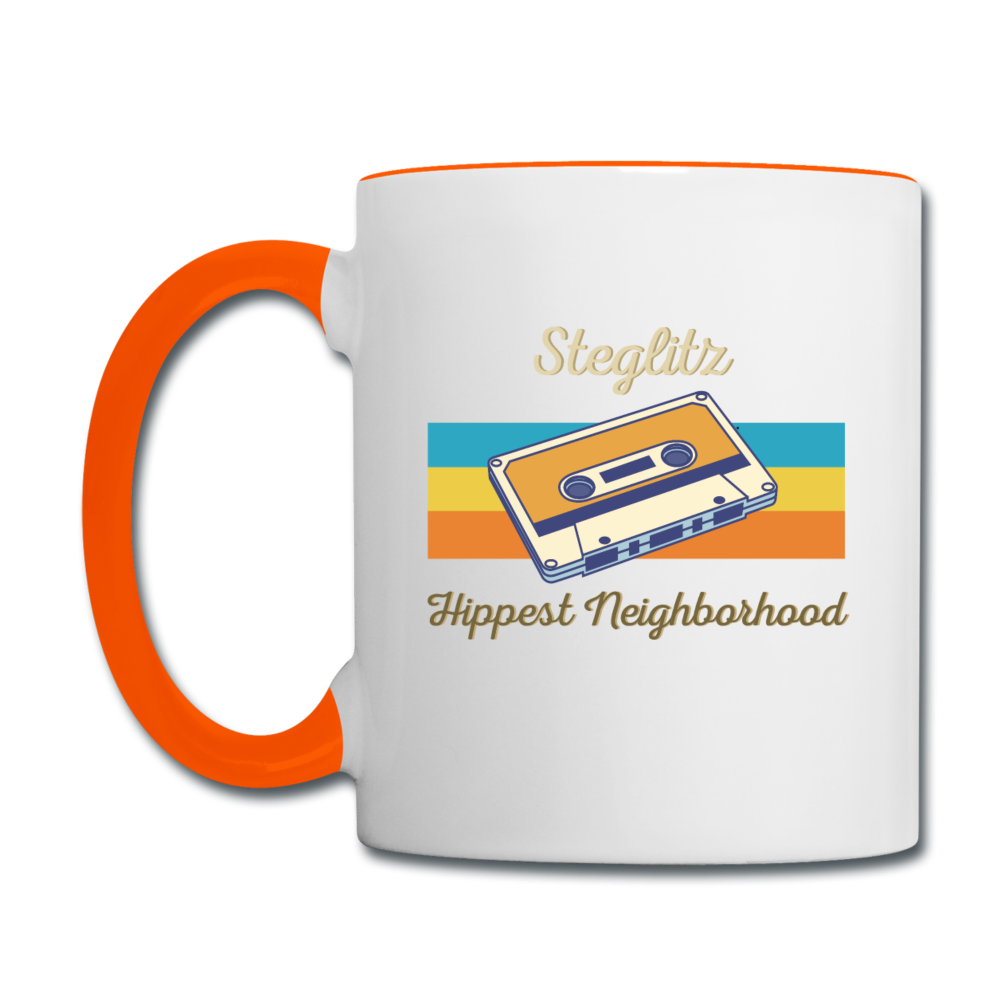Steglitz Hippest Neighborhood - Tasse zweifarbig - Weiß/Orange