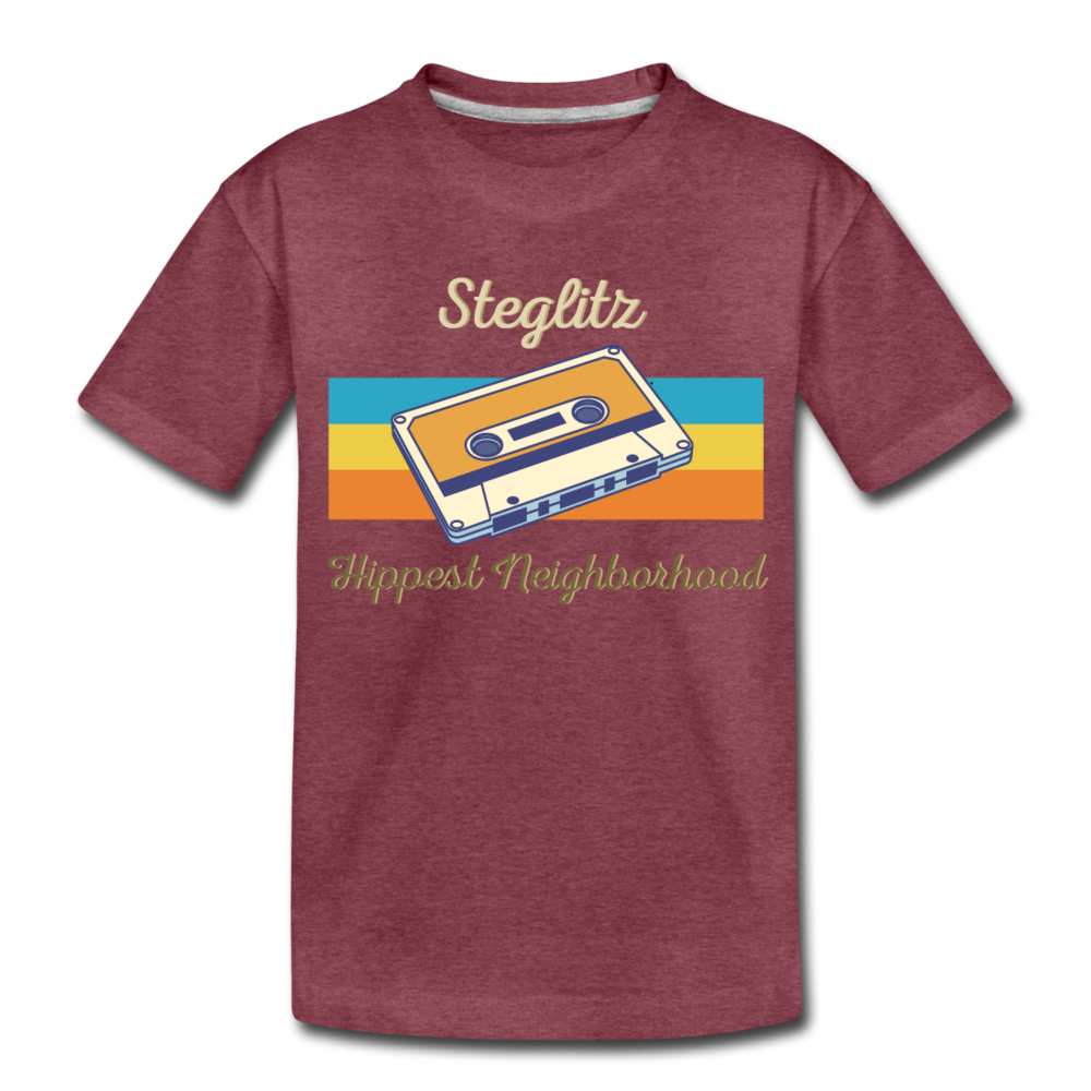 Steglitz Hippest Neighborhood - Teenager Premium T-Shirt - Bordeauxrot meliert