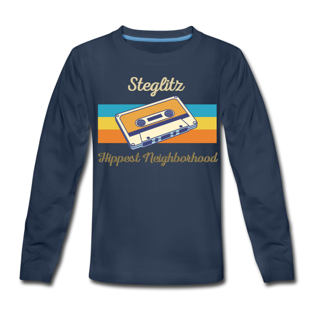 Steglitz Hippest Neighborhood - Kinder Langarmshirt - Navy