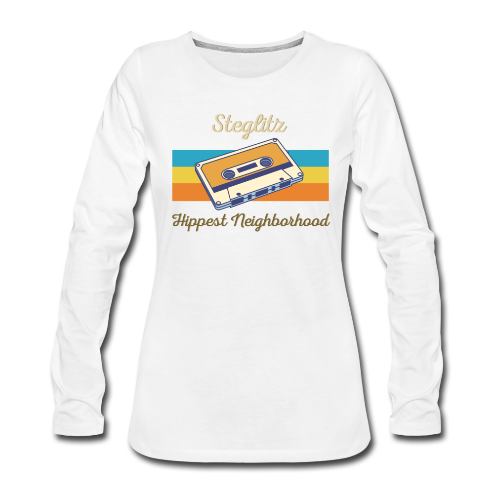 Steglitz Hippest Neighborhood - Frauen Premium Langarmshirt - Weiß