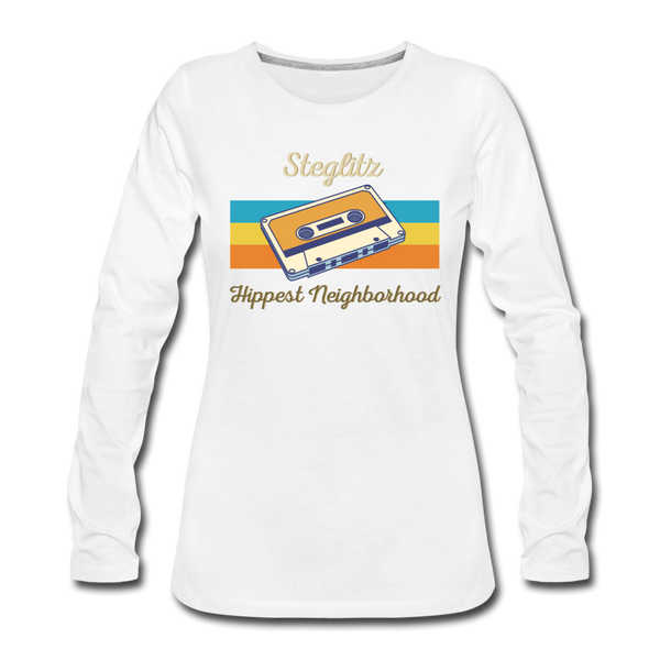 Steglitz Hippest Neighborhood - Frauen Premium Langarmshirt - Weiß