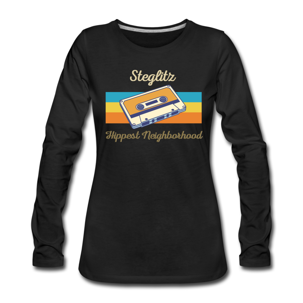 Steglitz Hippest Neighborhood - Frauen Premium Langarmshirt - Schwarz