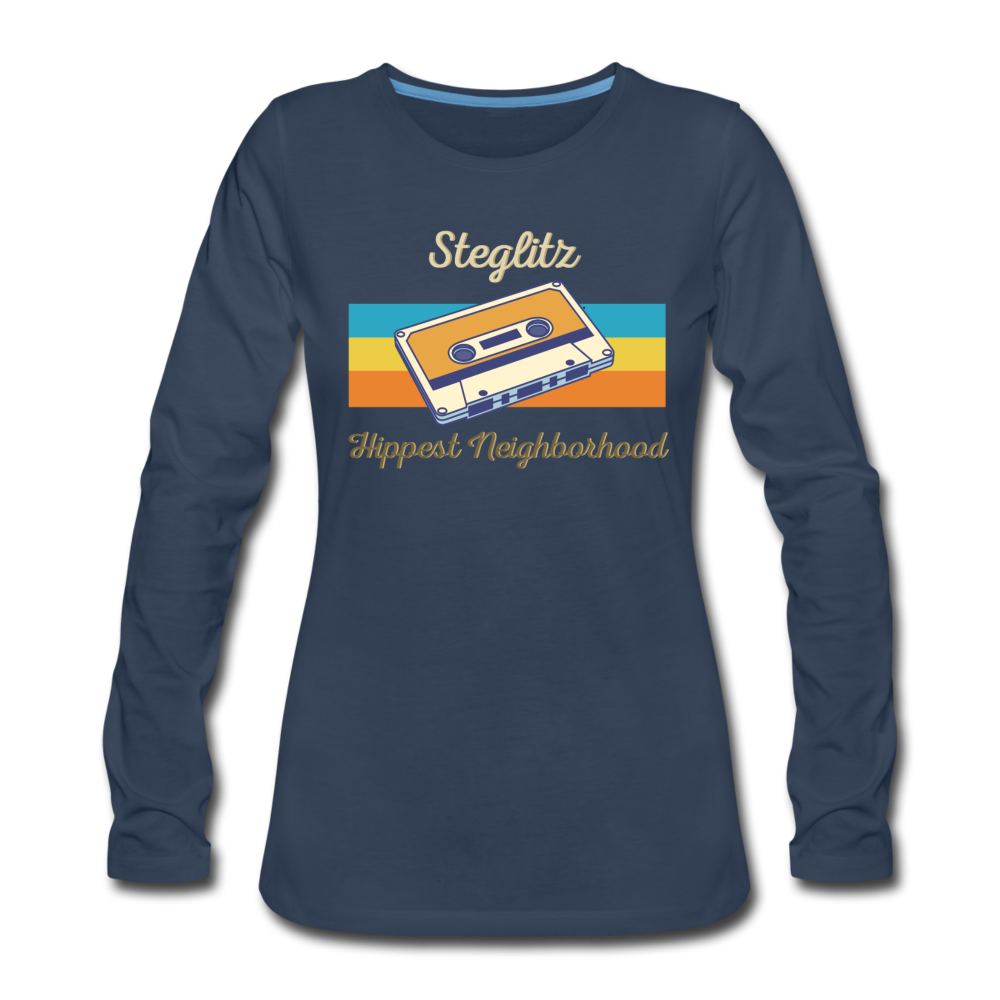 Steglitz Hippest Neighborhood - Frauen Premium Langarmshirt - Navy
