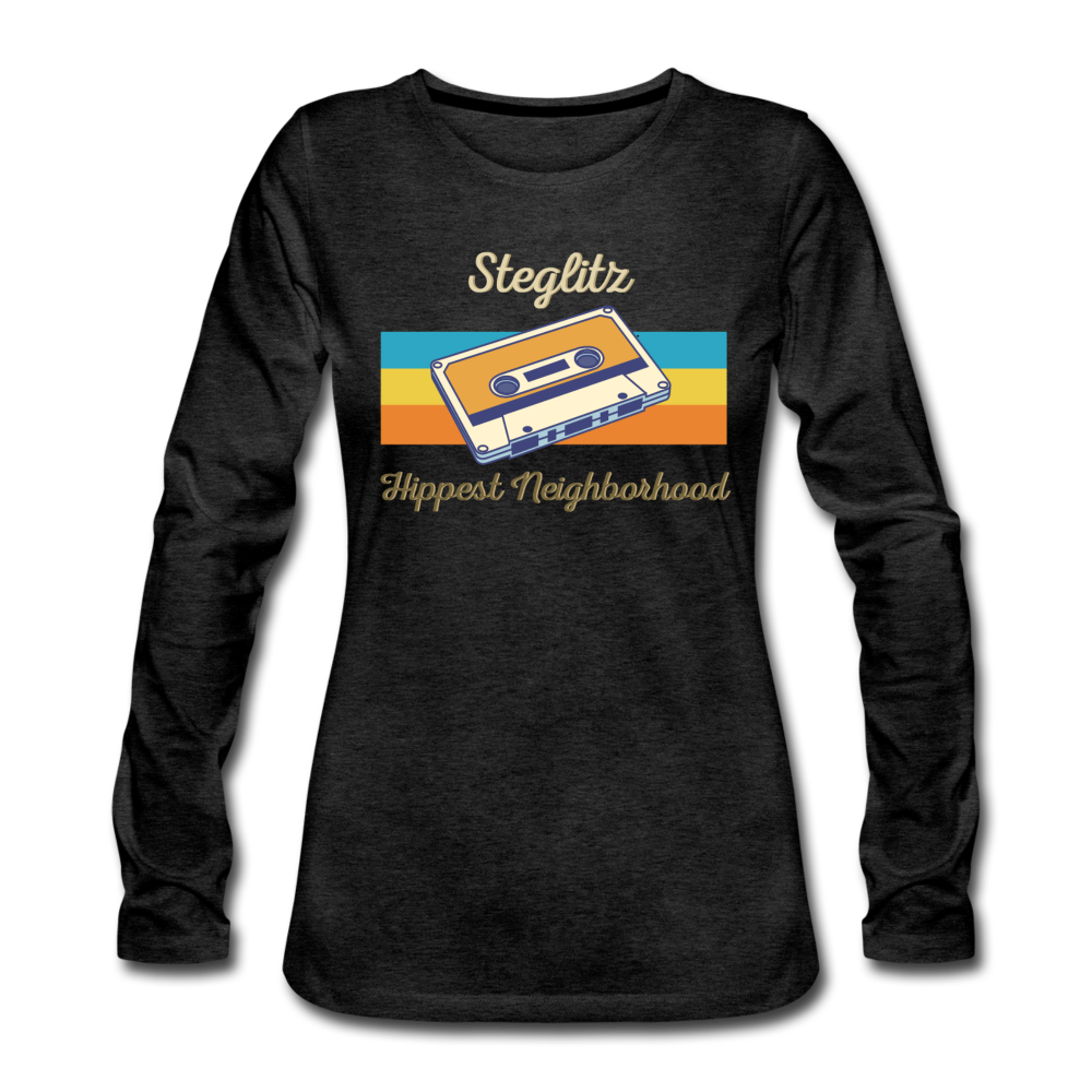 Steglitz Hippest Neighborhood - Frauen Premium Langarmshirt - Anthrazit