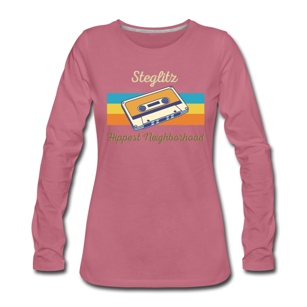 Steglitz Hippest Neighborhood - Frauen Premium Langarmshirt - Malve