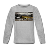 Tempelhof Flugzeug - Kinder Langarmshirt - Grau meliert
