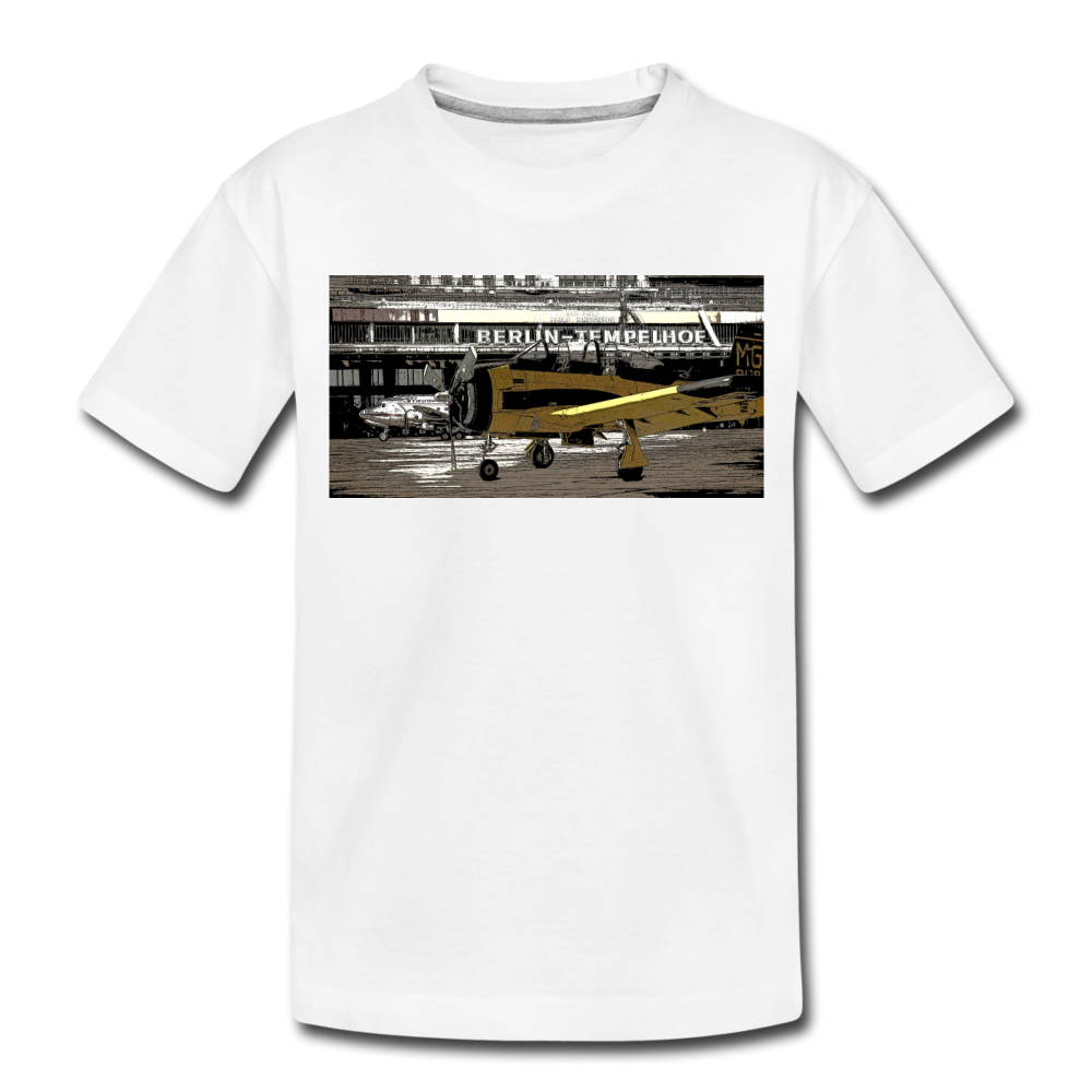Tempelhof Flugzeug - Kinder Premium T-Shirt - Weiß
