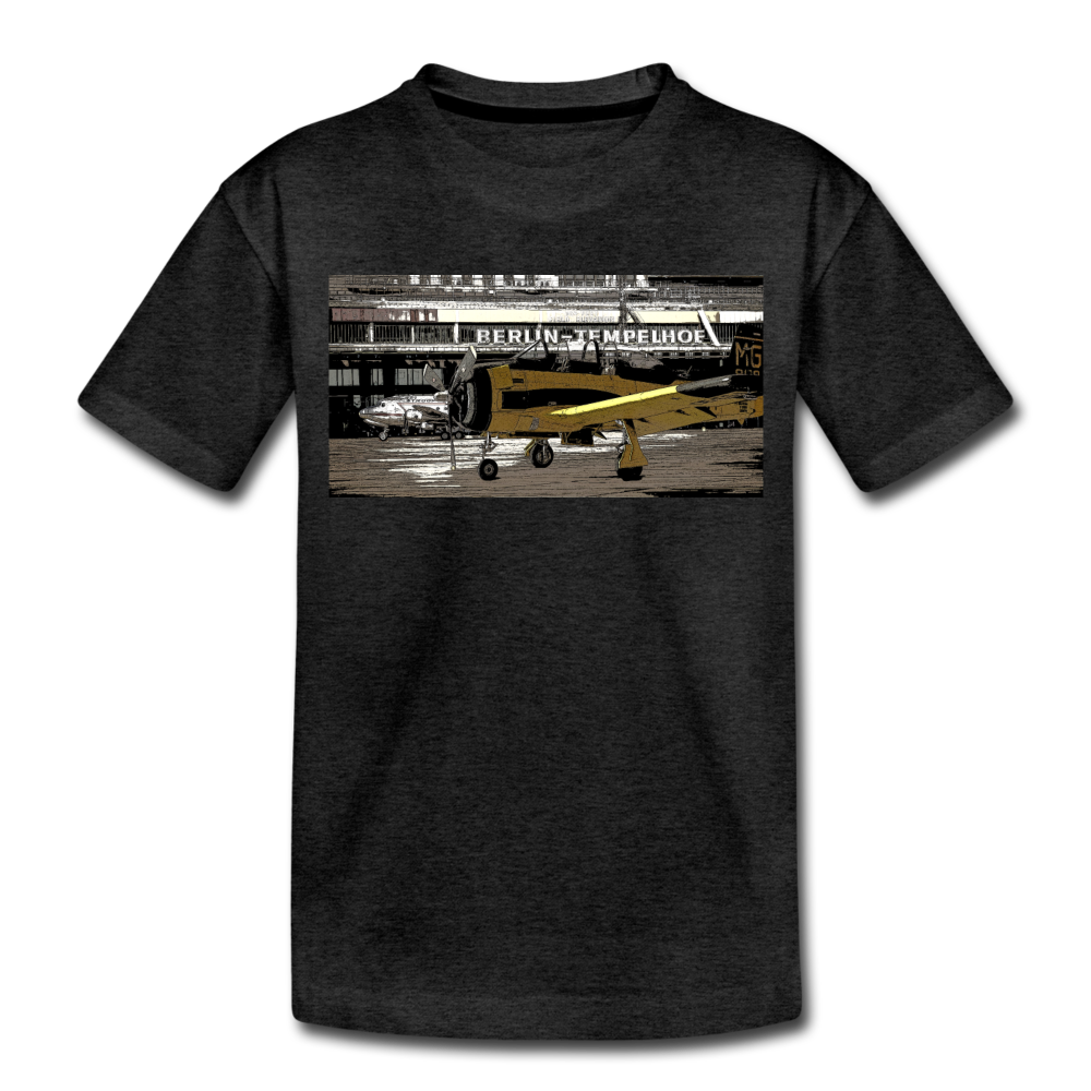 Tempelhof Flugzeug - Kinder Premium T-Shirt - Anthrazit