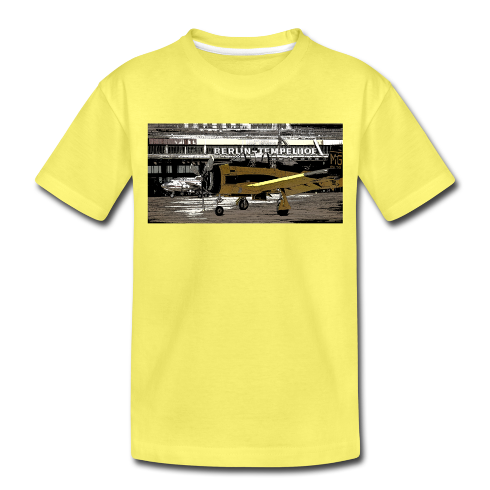 Tempelhof Flugzeug - Kinder Premium T-Shirt - Gelb