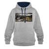 Tempelhof Flugzeug - Kontrast Hoodie - Grau meliert/Navy