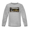 Tempelhof Flugzeug - Teenager Langarmshirt - Grau meliert