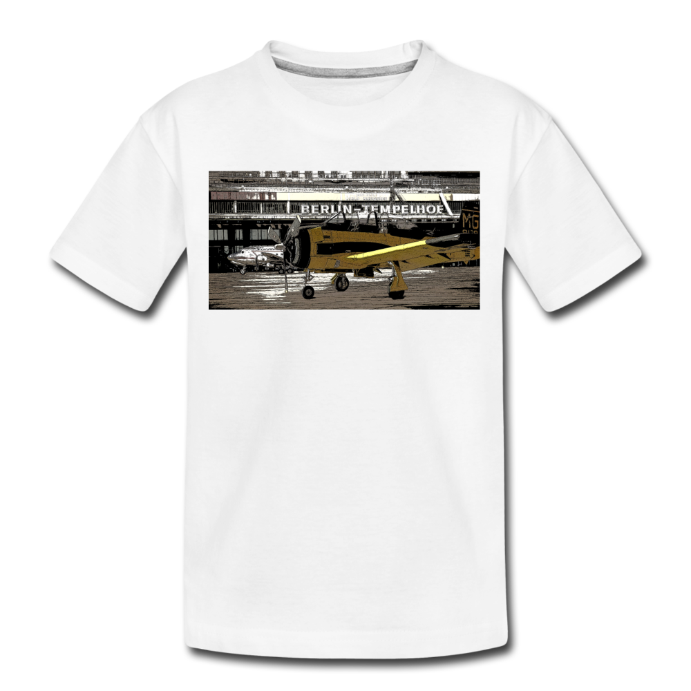 Tempelhof Flugzeug - Teenager Premium T-Shirt - Weiß
