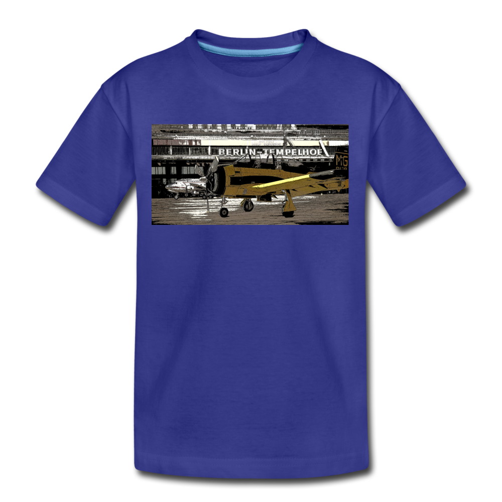 Tempelhof Flugzeug - Teenager Premium T-Shirt - Königsblau
