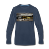 Tempelhof Flugzeug - Männer Premium Langamshirt - Navy