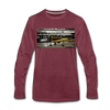 Tempelhof Flugzeug - Männer Premium Langamshirt - Bordeauxrot meliert