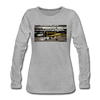 Tempelhof Flugzeug - Frauen Premium Langarmshirt - Grau meliert