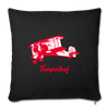 Tempelhof Flugzeug rot - Sofakissen mit Füllung (45 x 45 cm) - Schwarz