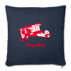 Tempelhof Flugzeug rot - Sofakissen mit Füllung (45 x 45 cm) - Navy