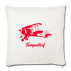 Tempelhof Flugzeug rot - Sofakissen mit Füllung (45 x 45 cm) - Naturweiß