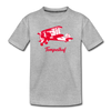 Tempelhof Flugzeug rot - Teenager Premium T-Shirt - Grau meliert