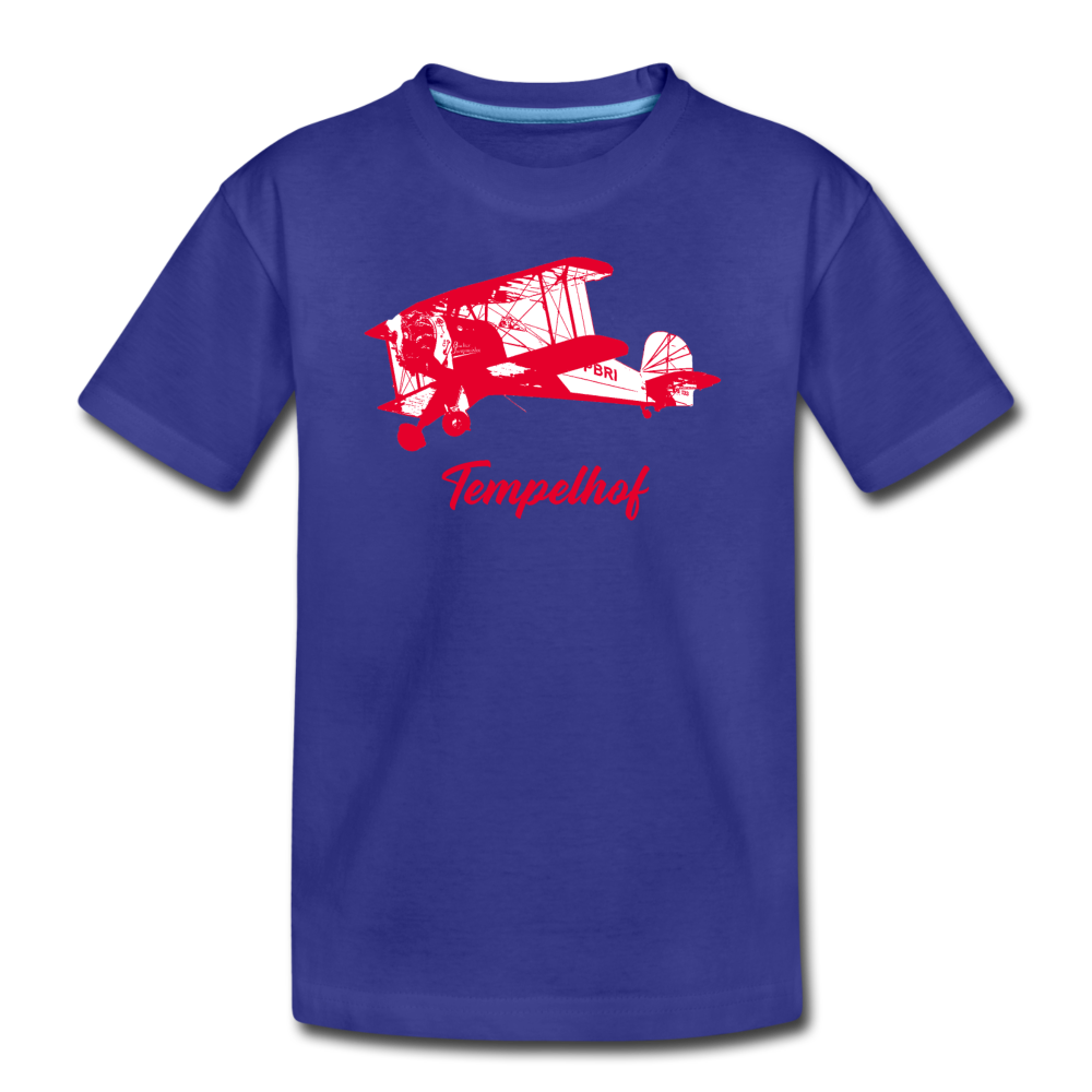 Tempelhof Flugzeug rot - Teenager Premium T-Shirt - Königsblau