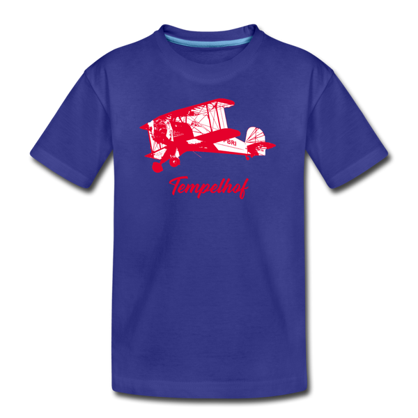 Tempelhof Flugzeug rot - Teenager Premium T-Shirt - Königsblau