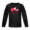 Tempelhof Flugzeug rot - Teenager Langarmshirt - Anthrazit
