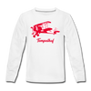 Tempelhof Flugzeug rot - Kinder Langarmshirt - Weiß