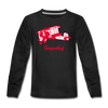 Tempelhof Flugzeug rot - Kinder Langarmshirt - Schwarz