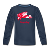Tempelhof Flugzeug rot - Kinder Langarmshirt - Navy