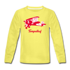 Tempelhof Flugzeug rot - Kinder Langarmshirt - Gelb