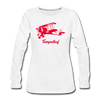Tempelhof Flugzeug rot - Frauen Premium Langarmshirt - Weiß