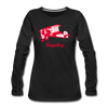 Tempelhof Flugzeug rot - Frauen Premium Langarmshirt - Schwarz
