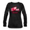 Tempelhof Flugzeug rot - Frauen Premium Langarmshirt - Anthrazit