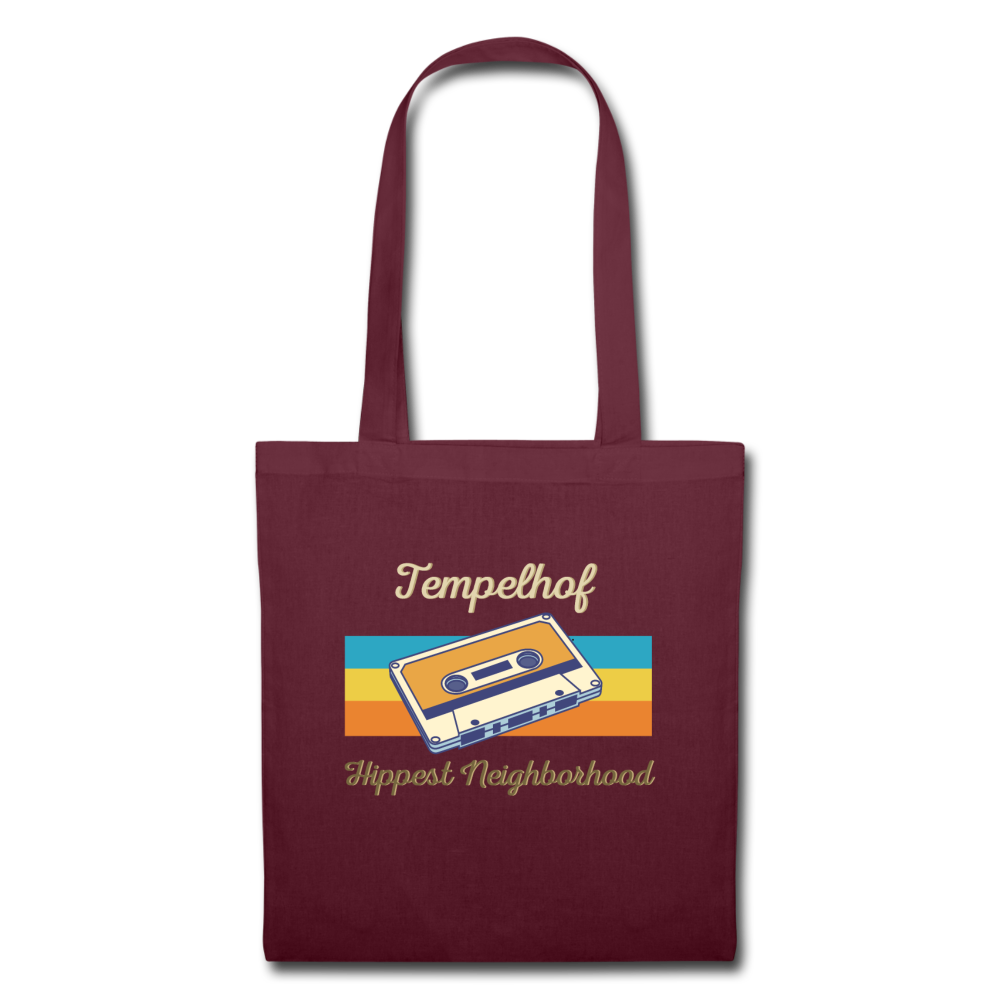Tempelhof Hippest Neighborhood - Stoffbeutel - Burgunderrot