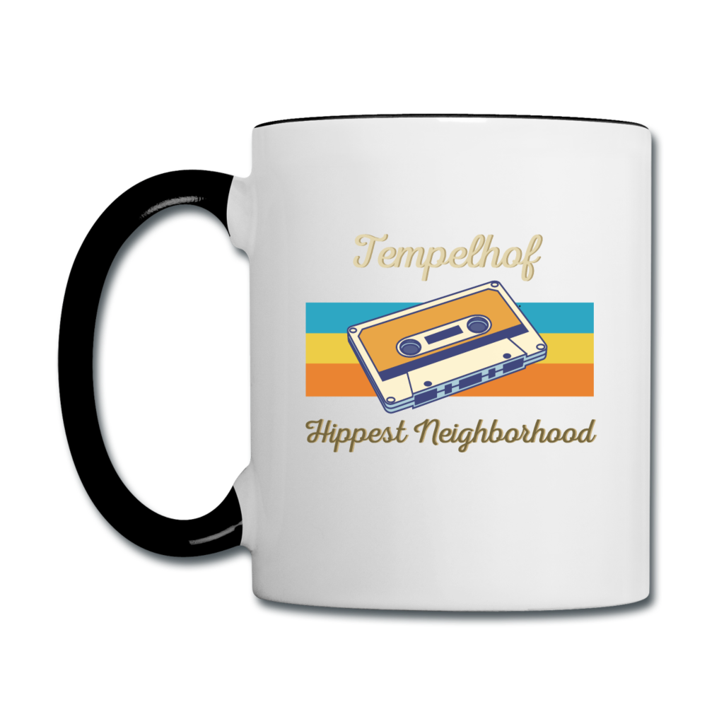 Tempelhof Hippest Neighborhood - Tasse zweifarbig - Weiß/Schwarz
