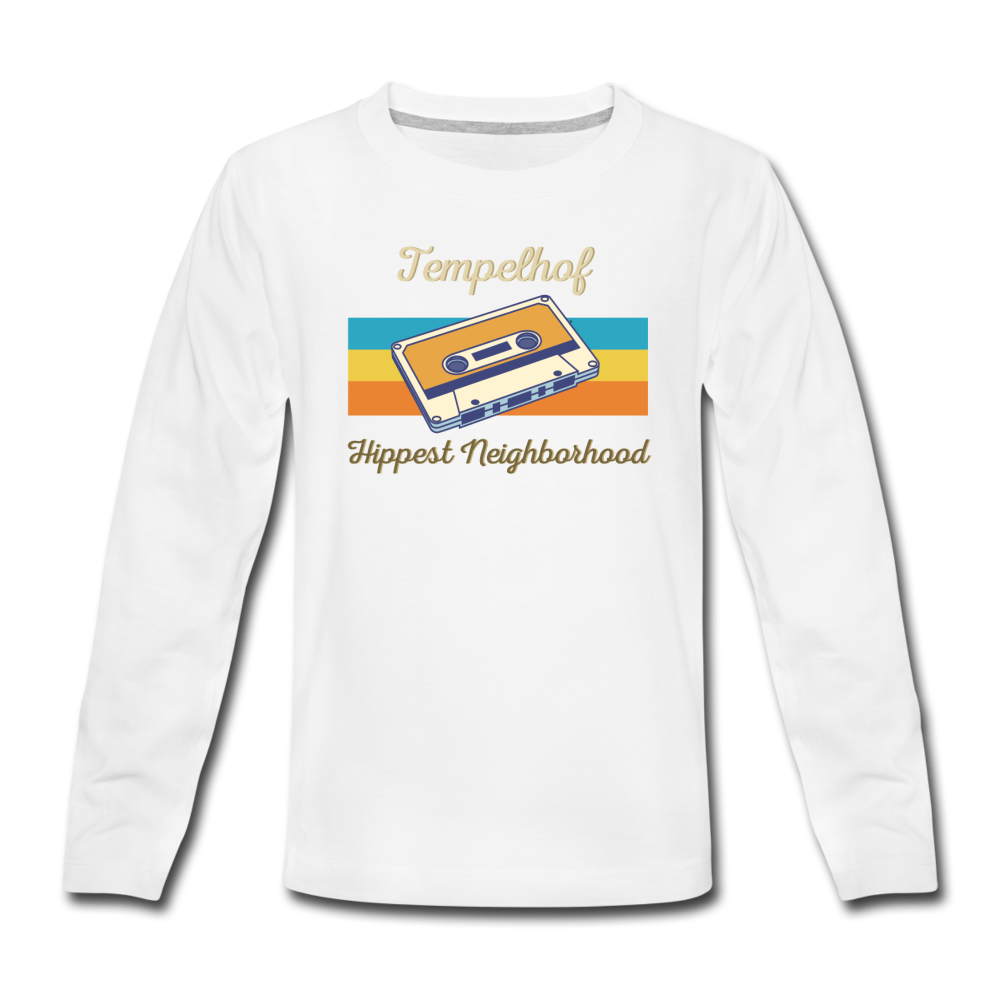 Tempelhof Hippest Neighborhood - Teenager Langarmshirt - Weiß