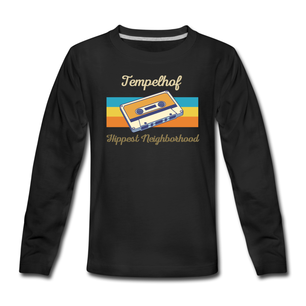 Tempelhof Hippest Neighborhood - Teenager Langarmshirt - Schwarz