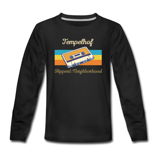 Tempelhof Hippest Neighborhood - Teenager Langarmshirt - Schwarz