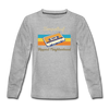 Tempelhof Hippest Neighborhood - Teenager Langarmshirt - Grau meliert