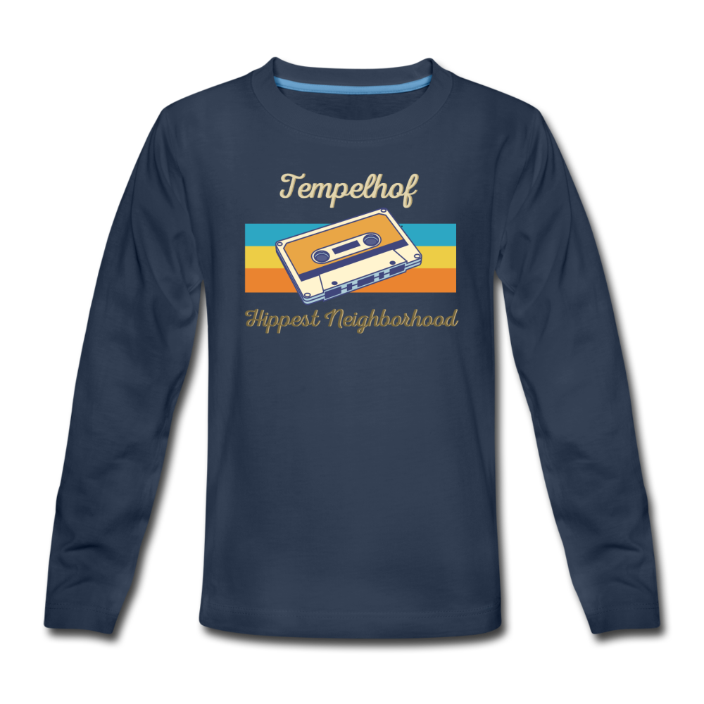 Tempelhof Hippest Neighborhood - Teenager Langarmshirt - Navy