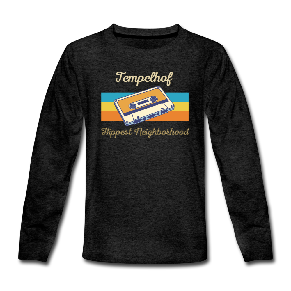 Tempelhof Hippest Neighborhood - Teenager Langarmshirt - Anthrazit