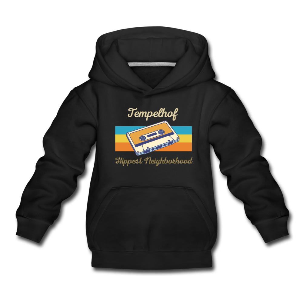Tempelhof Hippest Neighborhood - Kinder Premium Hoodie - Schwarz