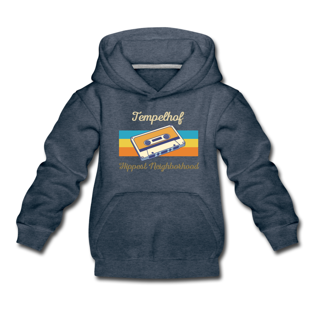 Tempelhof Hippest Neighborhood - Kinder Premium Hoodie - Jeansblau