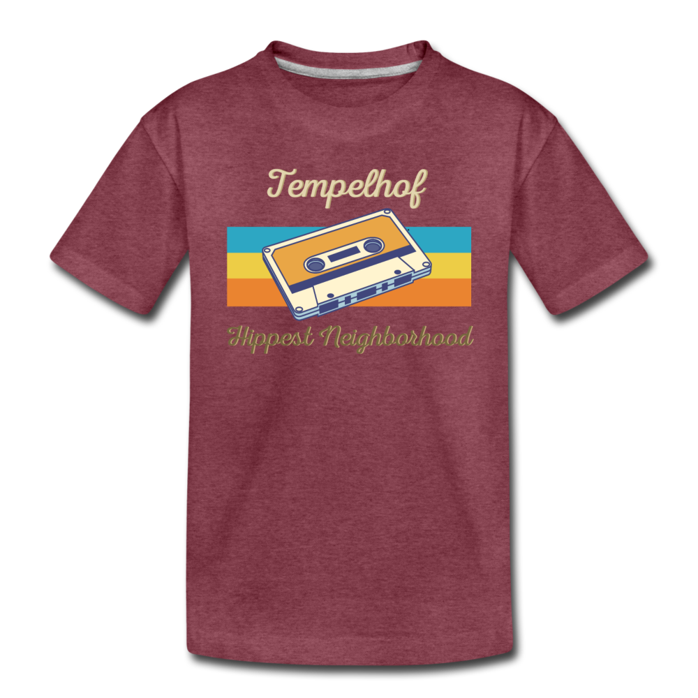 Tempelhof Hippest Neighborhood - Teenager Premium T-Shirt - Bordeauxrot meliert