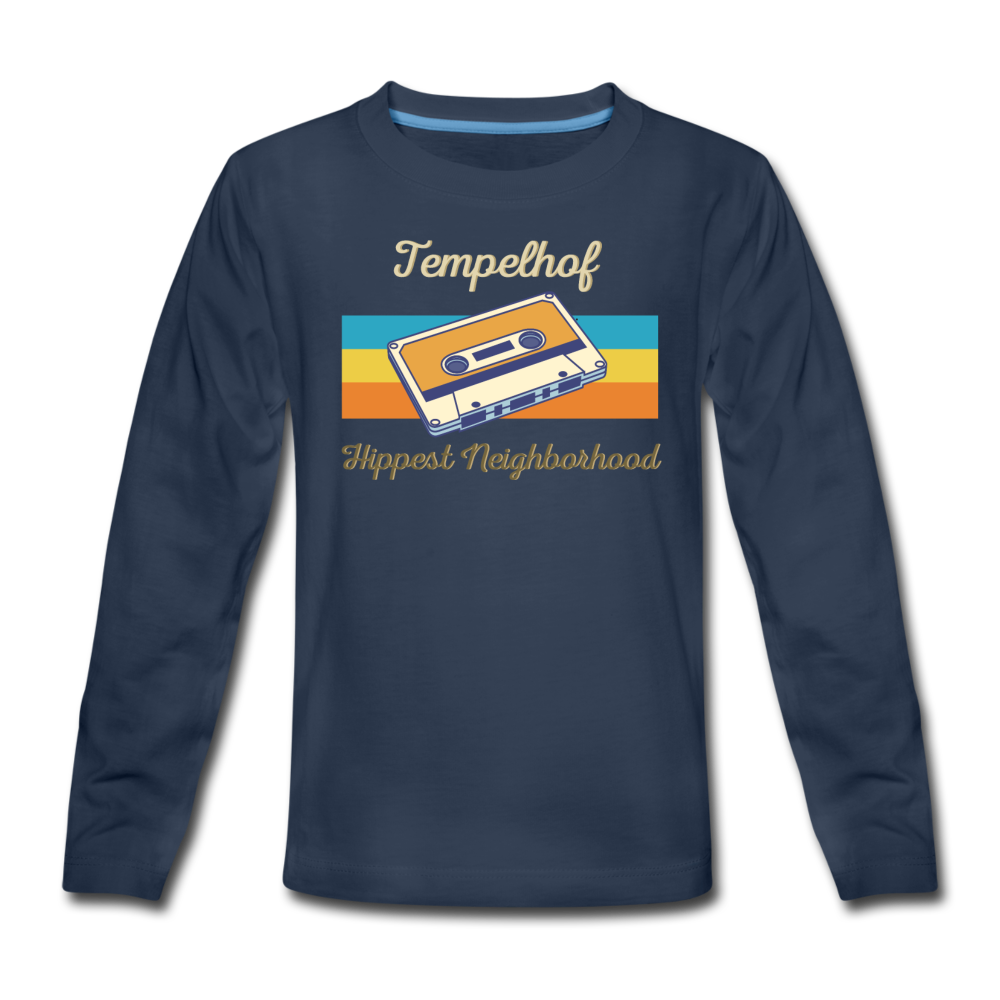 Tempelhof Hippest Neighborhood - Kinder Langarmshirt - Navy