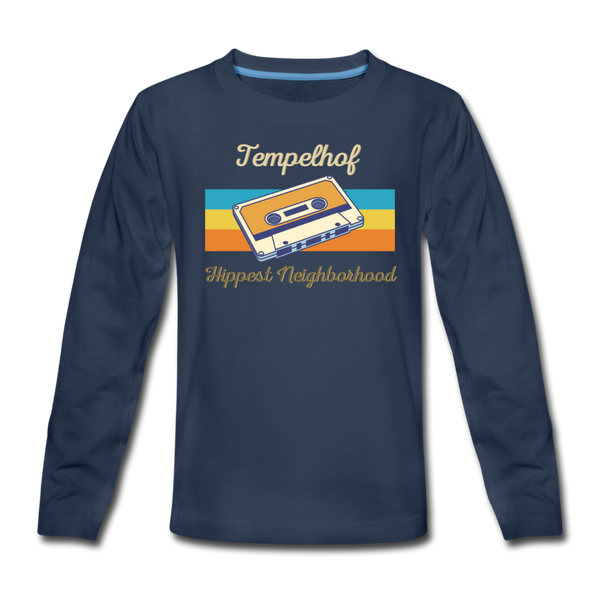 Tempelhof Hippest Neighborhood - Kinder Langarmshirt - Navy