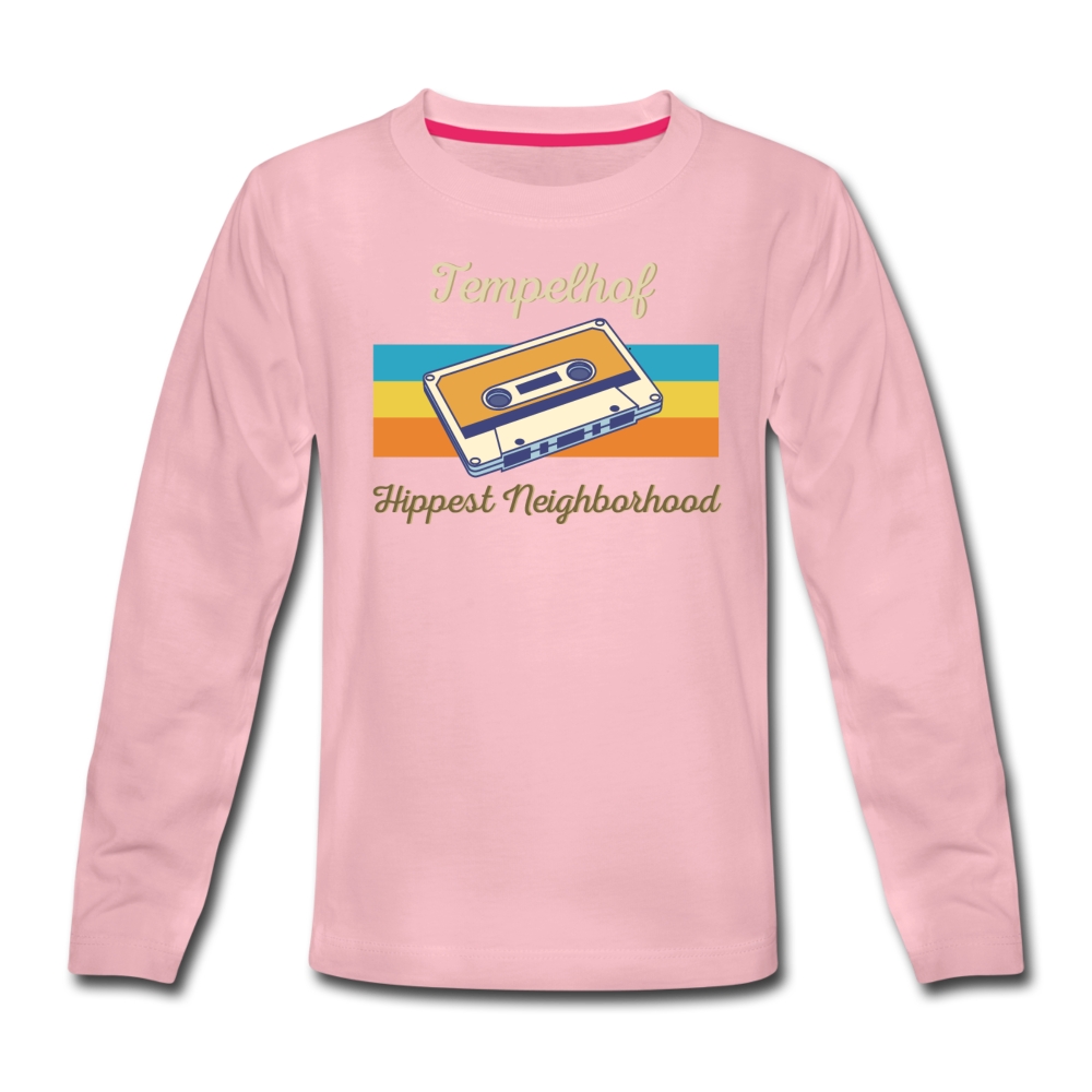 Tempelhof Hippest Neighborhood - Kinder Langarmshirt - Hellrosa