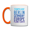 Tempelhof Planet Earth - Tasse zweifarbig - Weiß/Orange