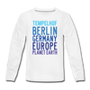 Tempelhof Planet Earth - Teenager Langarmshirt - Weiß